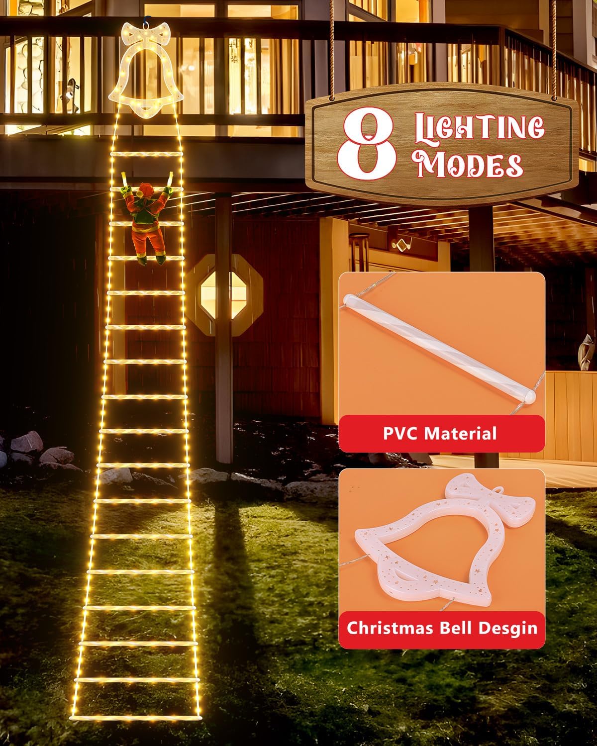 Santa’s Climbing Ladder Light
