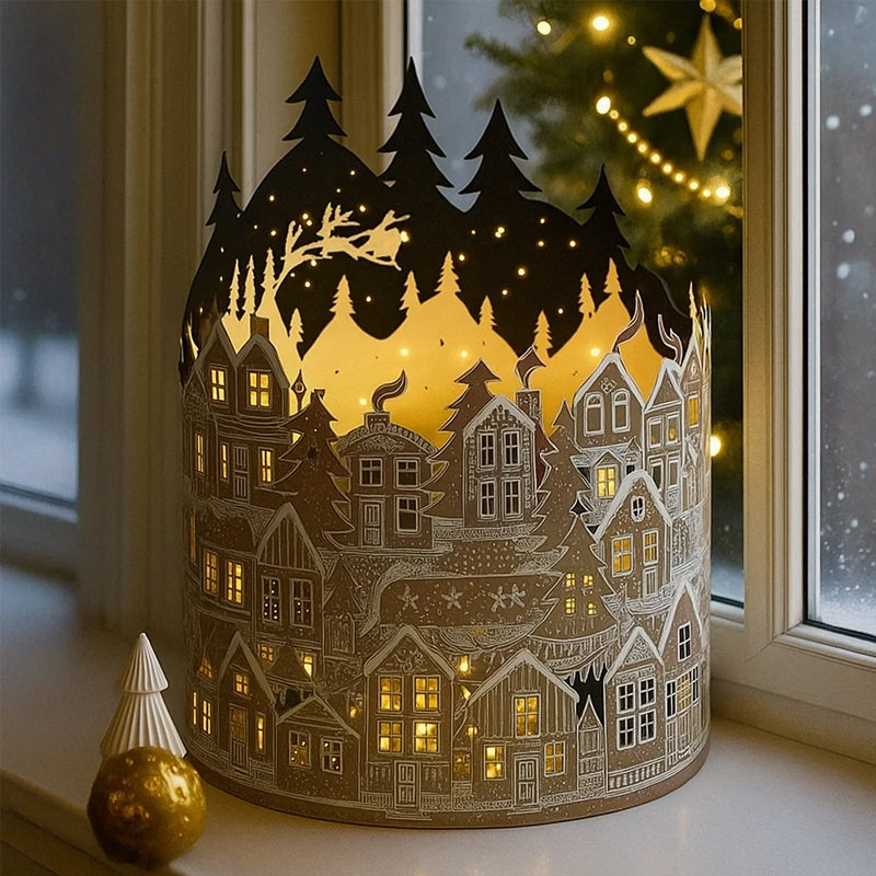 Winter town decorative lights