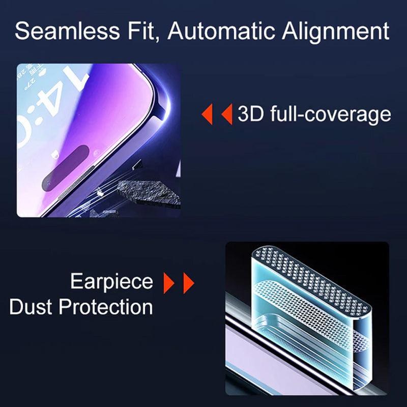 Silk screen automatic dust-free tempered film