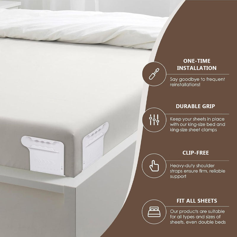 Invisible bed sheet fastener