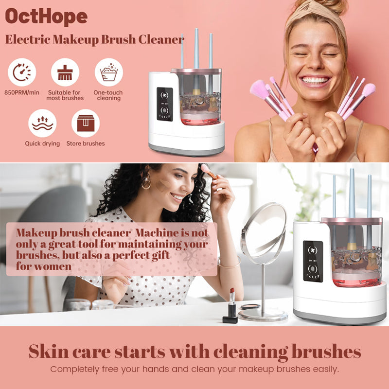 Makeup brush automatic cleaning dryer