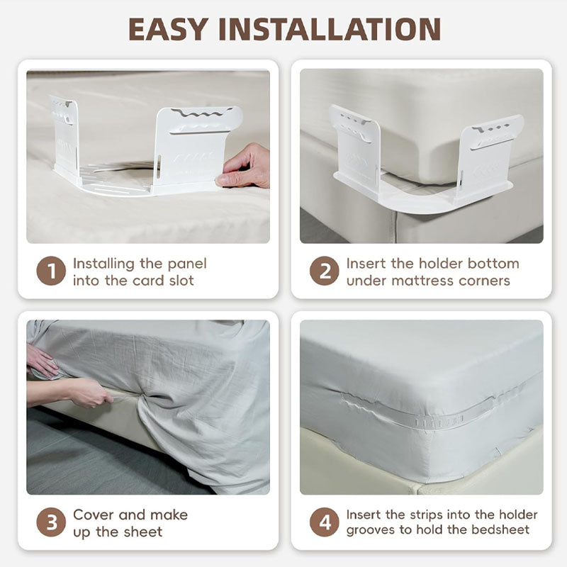Invisible bed sheet fastener