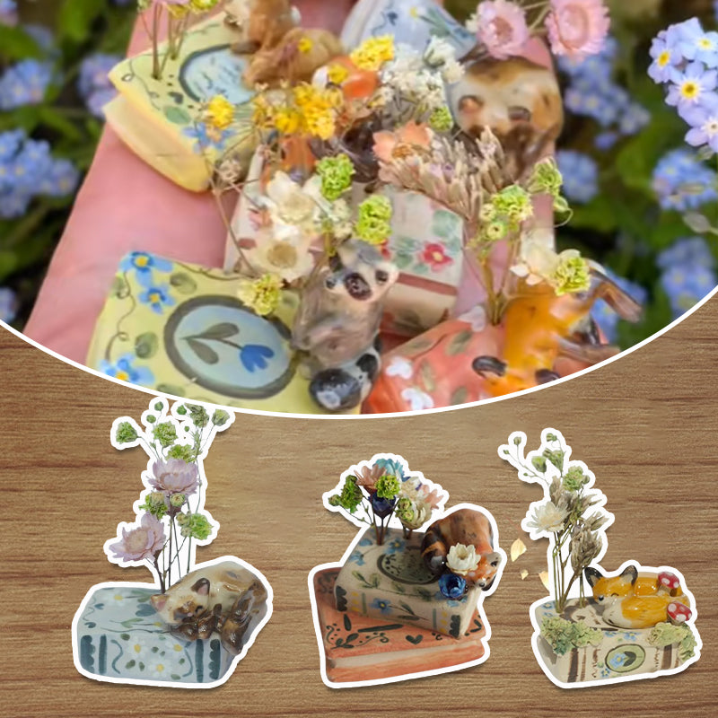 Animal Book Vase