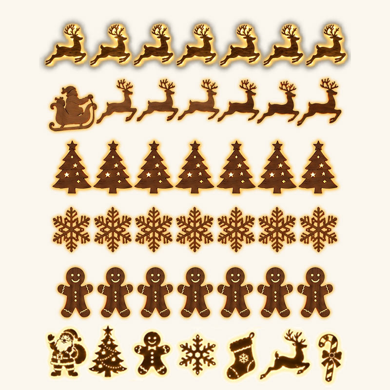 Christmas Glow Wall Silhouette Lights