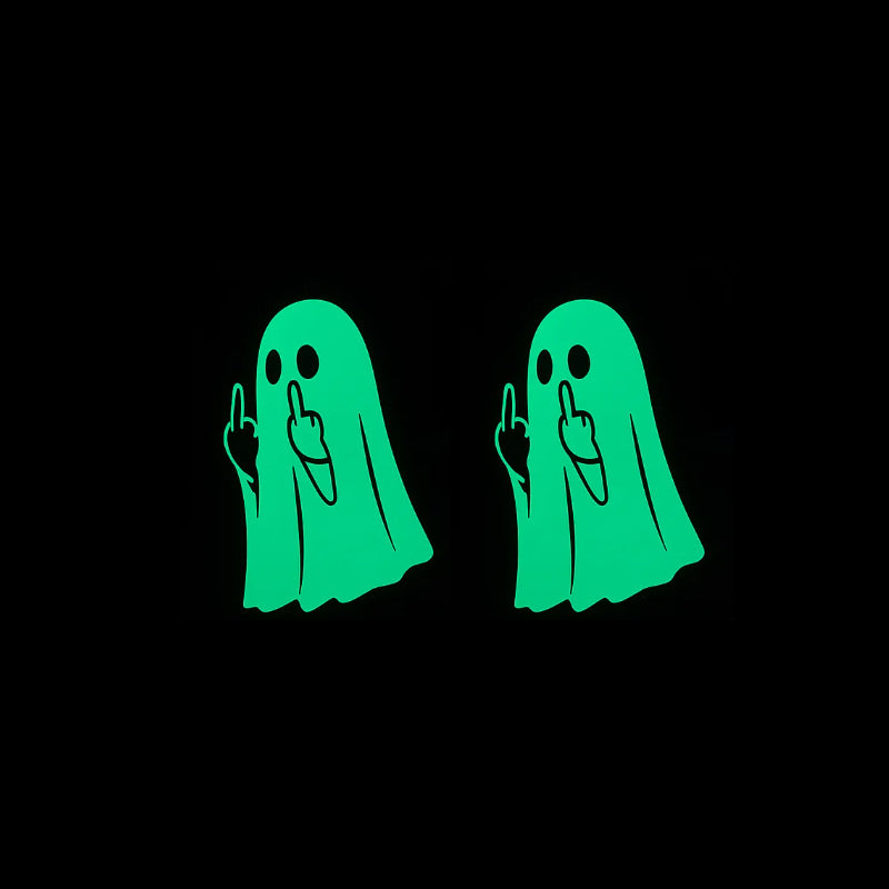 Glowing Ghost Middle Finger Sticker