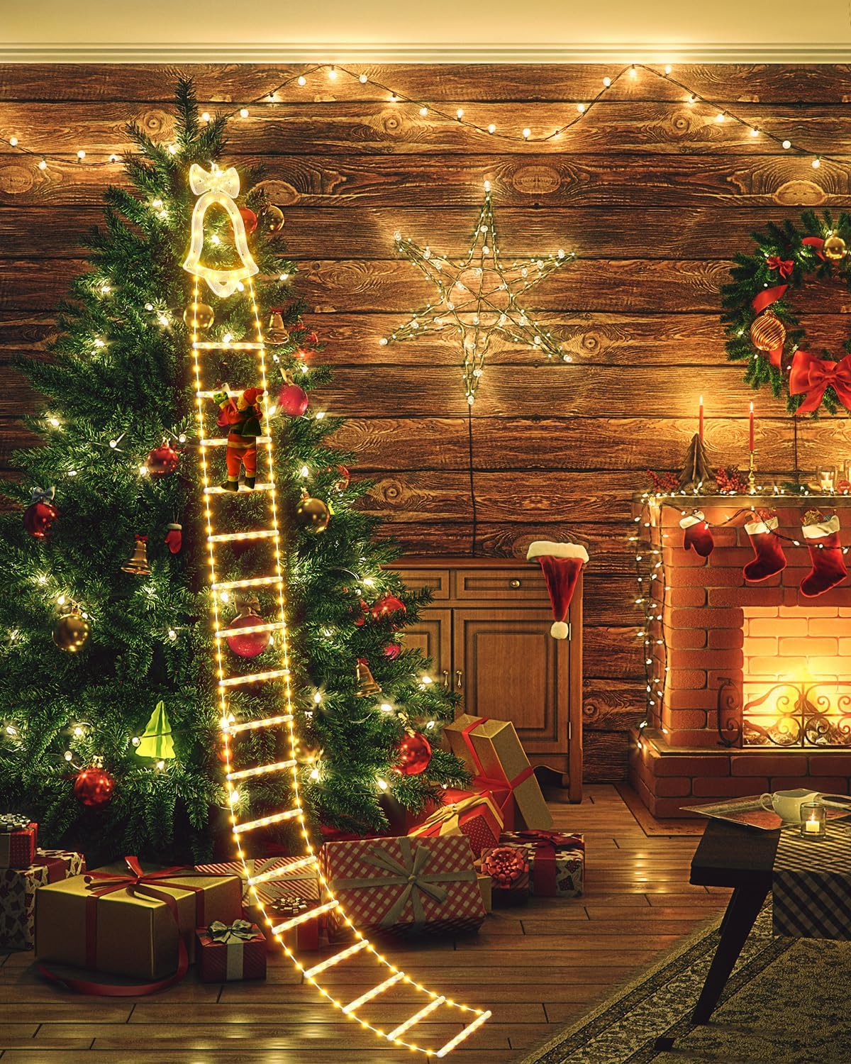 Santa’s Climbing Ladder Light