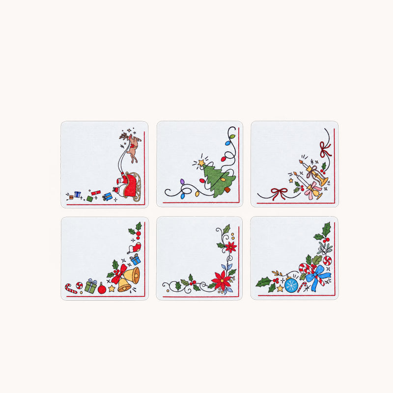 DIY Christmas Embroidery Napkin Kit
