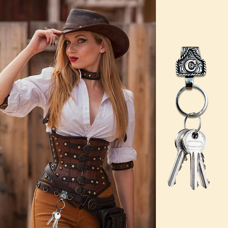 vintage letter keychain perfect gift