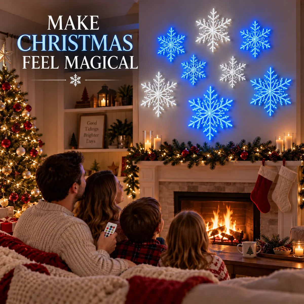 3D Light-Up Snowflake Wall Set