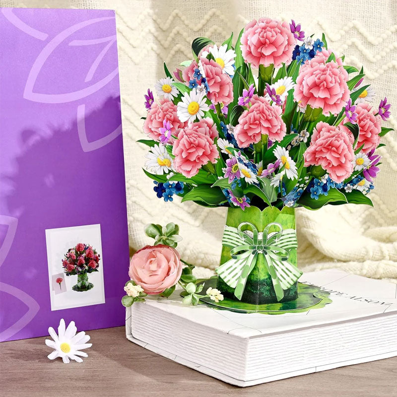 3D Pop-Up Mother’s Day Flower Bouquet Card
