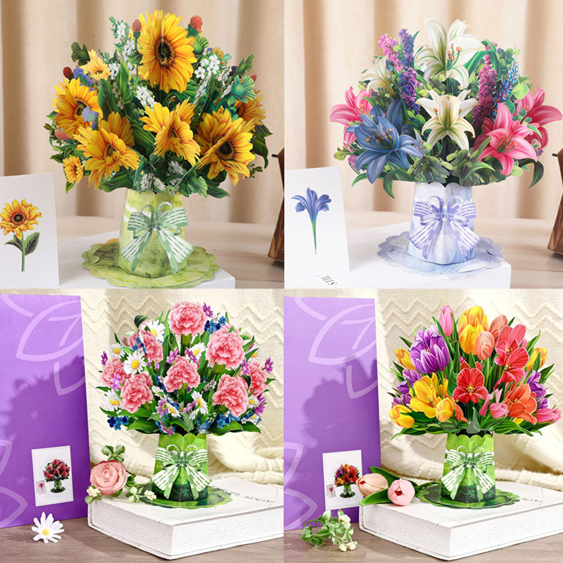 3D Pop-Up Mother’s Day Flower Bouquet Card