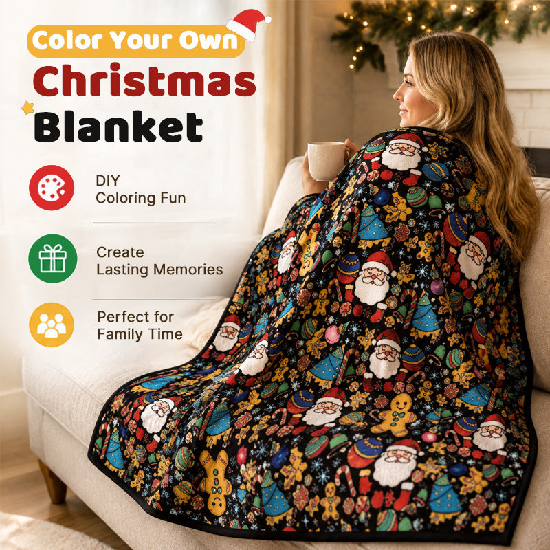 Color-Your-Own Christmas Blanket