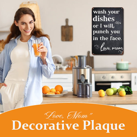 Wash Your Dishes — Or Else Sign