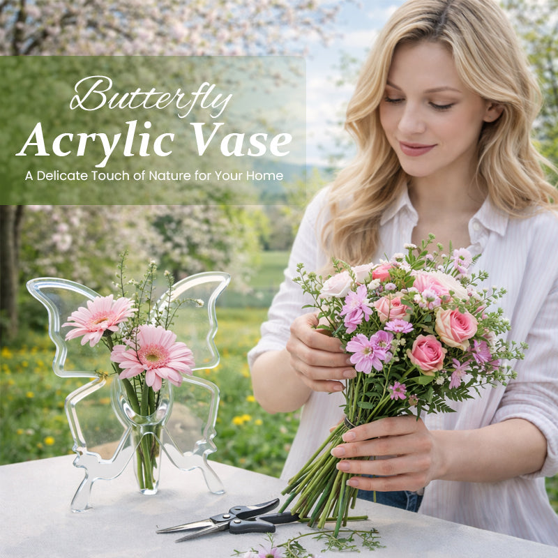 Butterfly Acrylic Vase