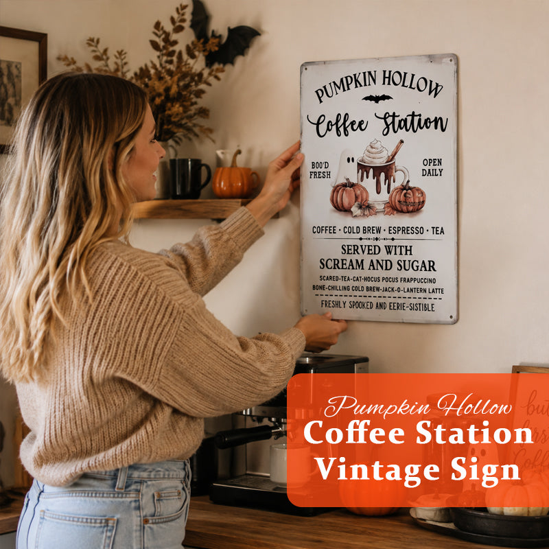 Pumpkin Hollow Coffee Station Sign