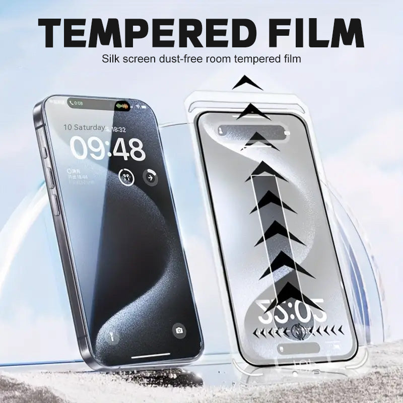 Silk screen automatic dust-free tempered film