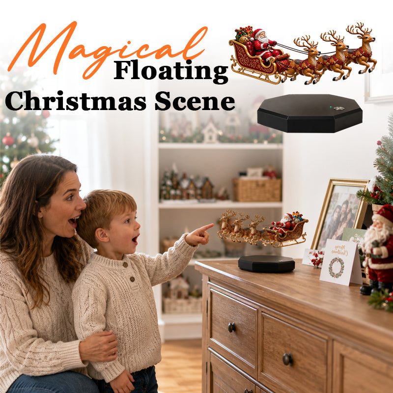 Floating Santa Sleigh Magnetic Levitation Display