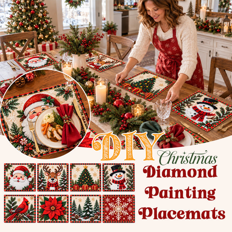 DIY Christmas Diamond Painting Placemats