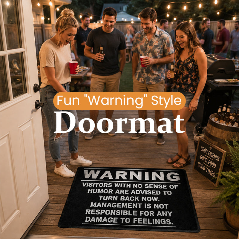 Warning Humor Doormat