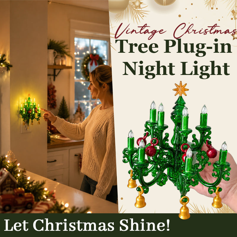 Vintage Christmas Tree Plug-In Night Light