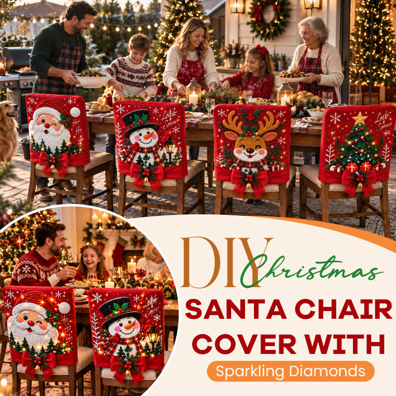 DIY Christmas Diamond Painting Chair Covers