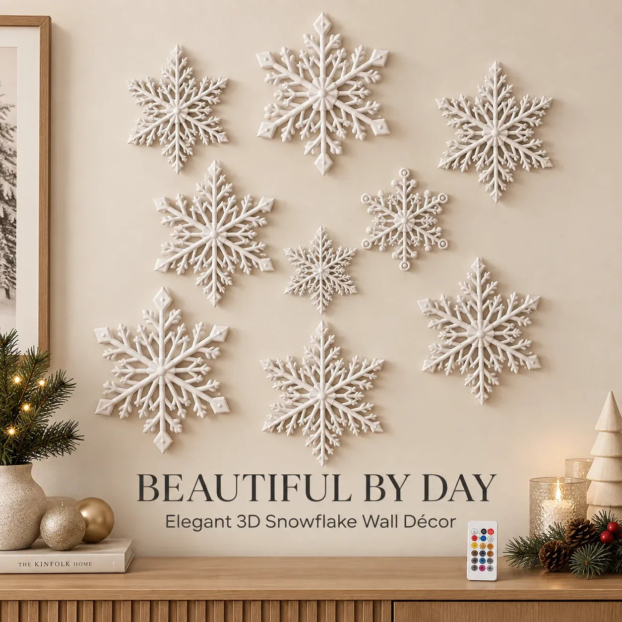3D Light-Up Snowflake Wall Set