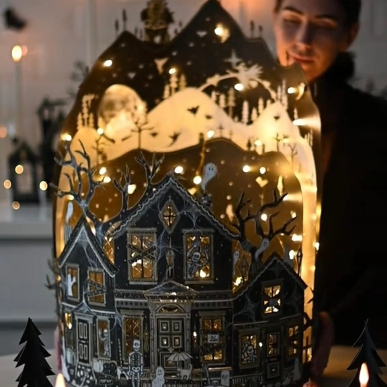 Winter town decorative lights