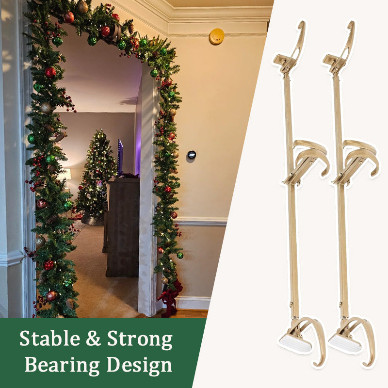 Adjustable No-Drill Door Garland Hanger