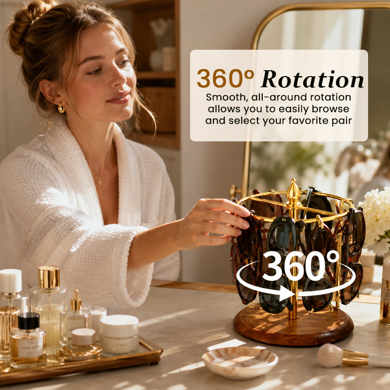 360° Rotating Sunglasses Organizer Stand