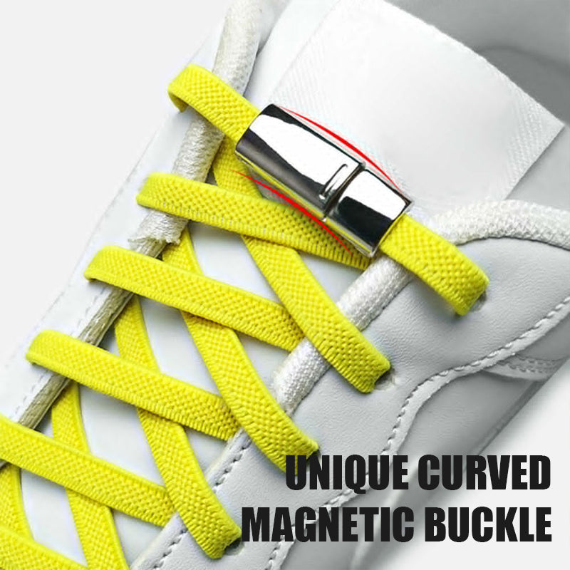 Magnetic shoelace metal buckle