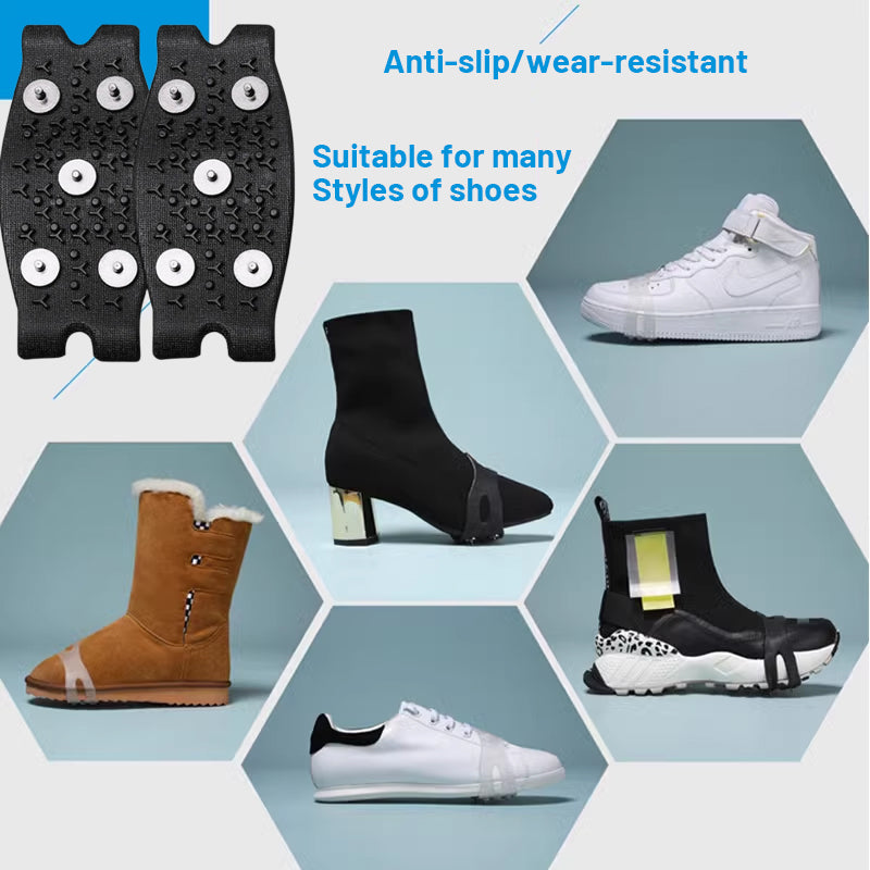 Manganese steel nail elastic shoe cover
