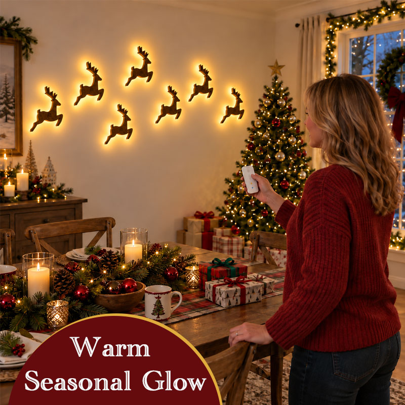 Christmas Glow Wall Silhouette Lights