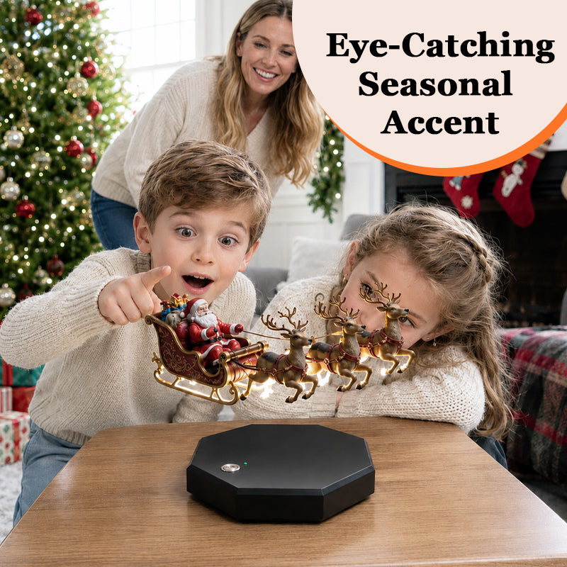 Floating Santa Sleigh Magnetic Levitation Display