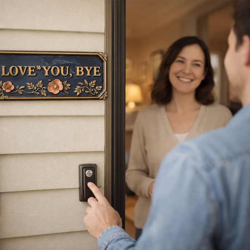 “Love You, Bye” Vintage Floral Wall Plaque