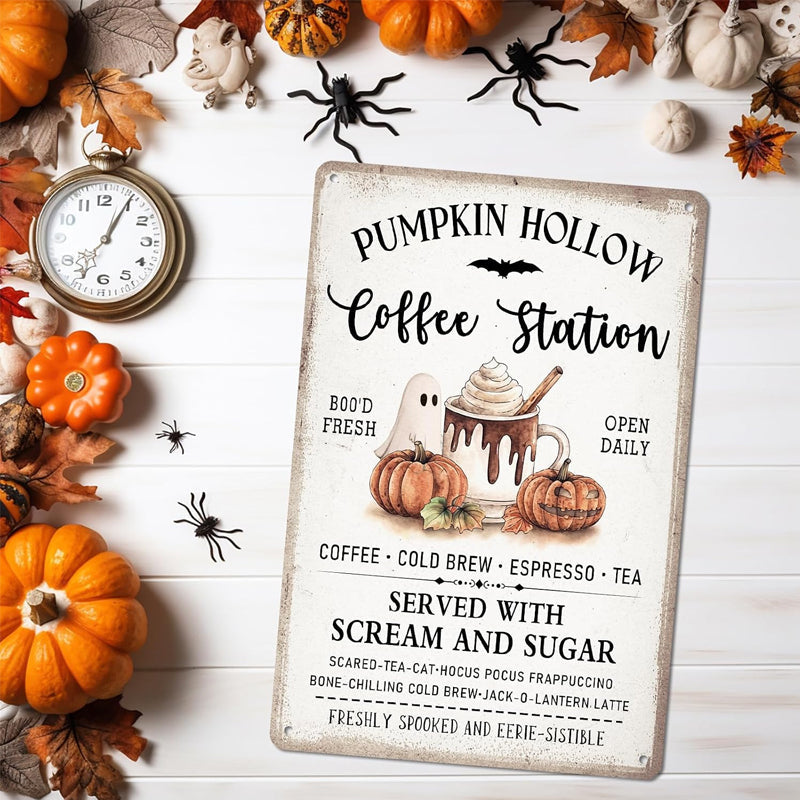Pumpkin Hollow Coffee Station Sign