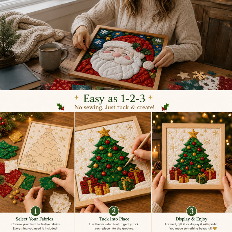DIY Christmas Fabric Art Kit