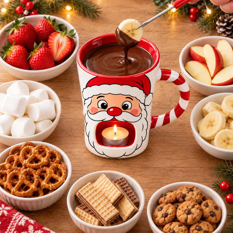 Santa Chocolate Fondue Mug