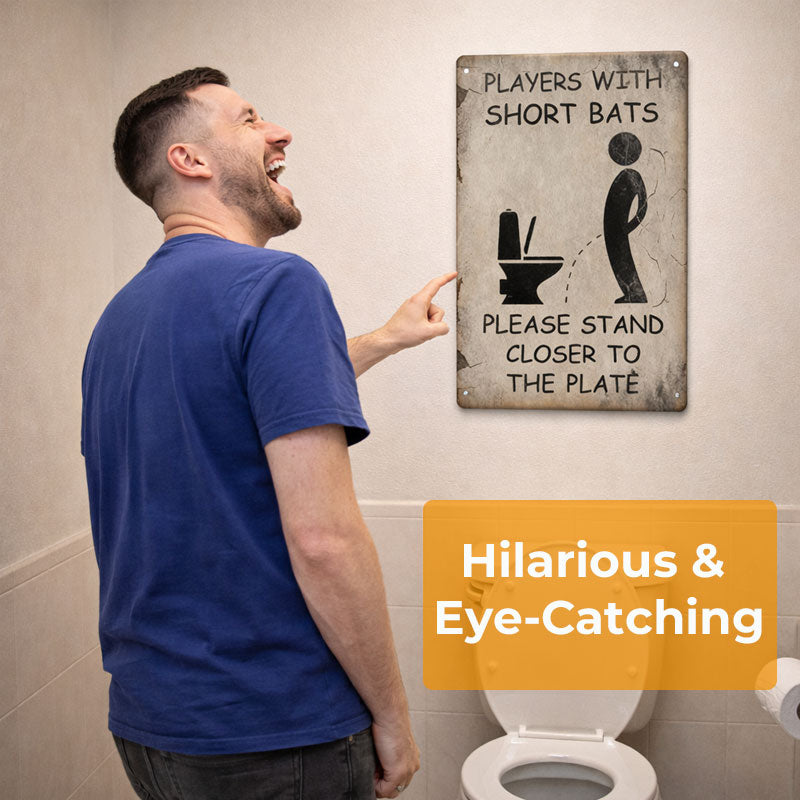 Bathroom Aim Reminder Sign