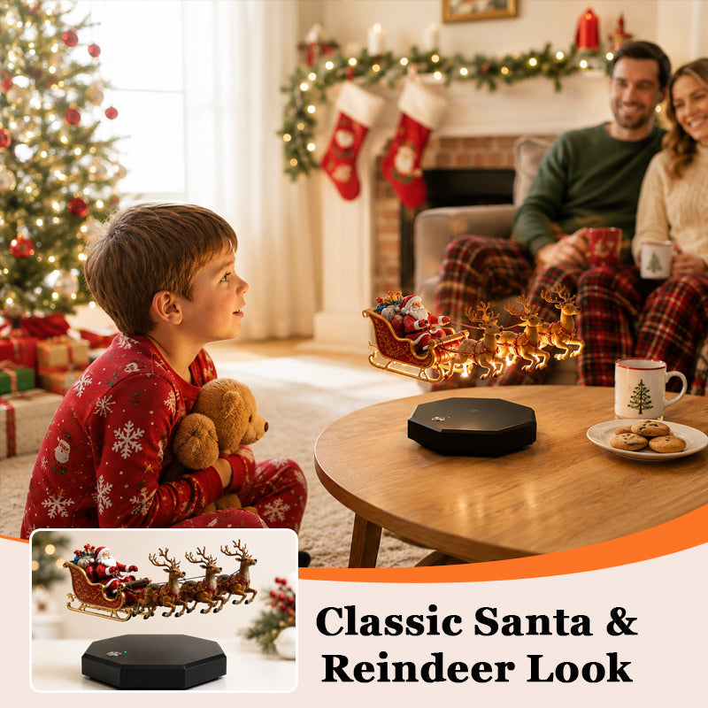 Floating Santa Sleigh Magnetic Levitation Display