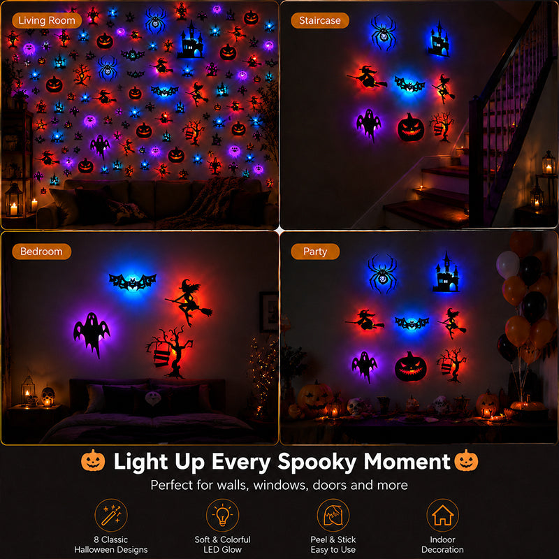 Halloween LED Glow Wall Stickers