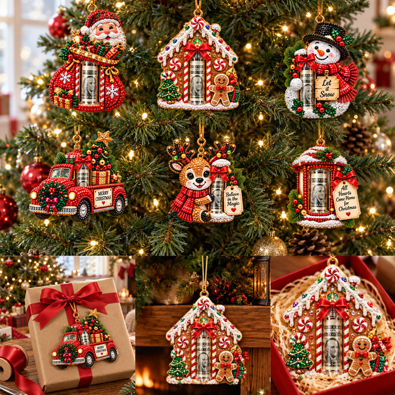 DIY Diamond Painting Christmas Money Holder Ornament