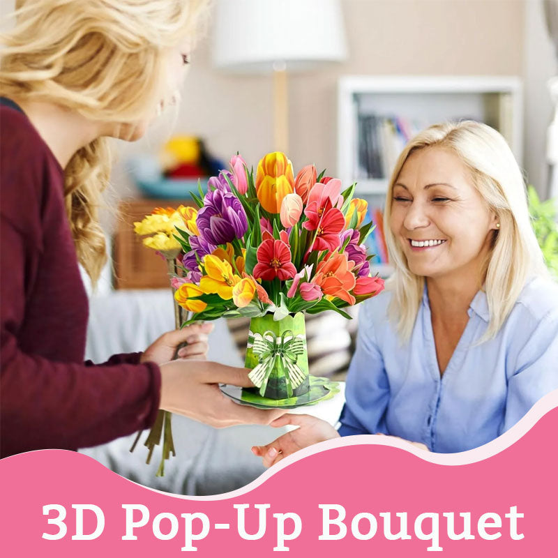 3D Pop-Up Mother’s Day Flower Bouquet Card