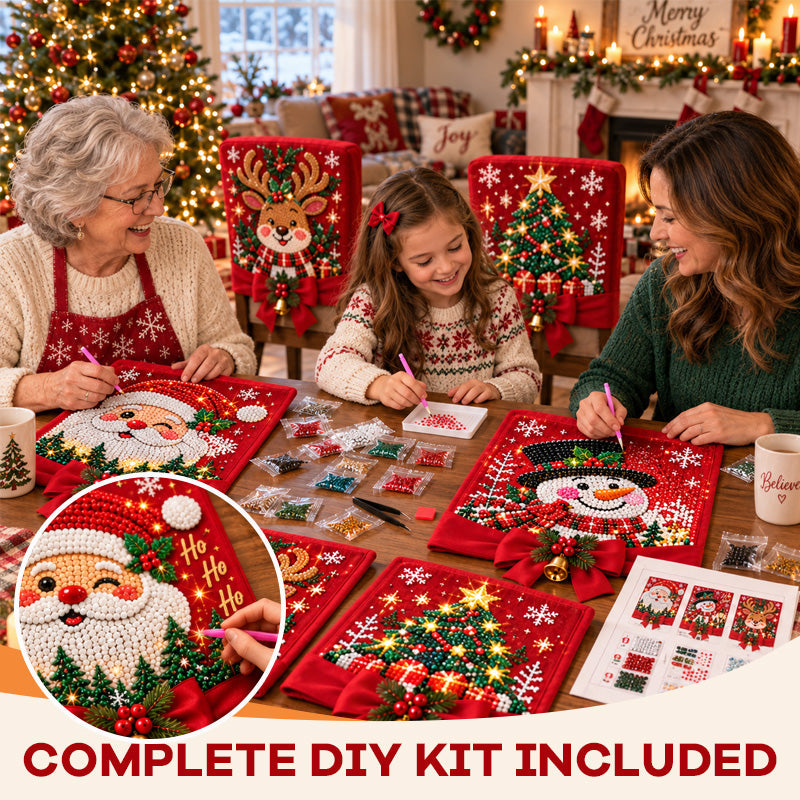 DIY Christmas Diamond Painting Chair Covers
