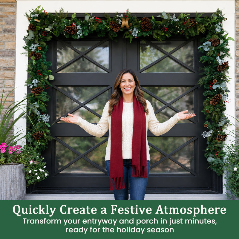 Adjustable No-Drill Door Garland Hanger