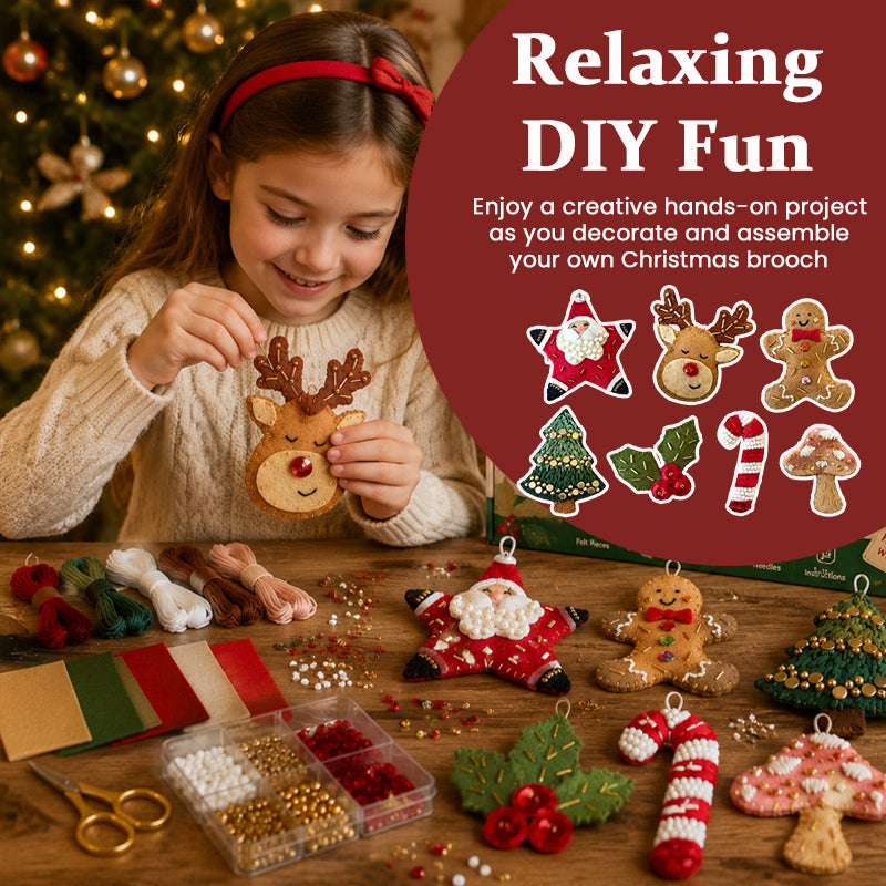 Handmade Christmas Brooch Pins DIY Kit