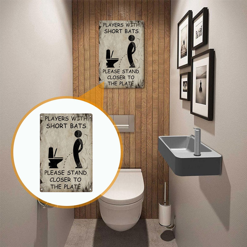 Bathroom Aim Reminder Sign