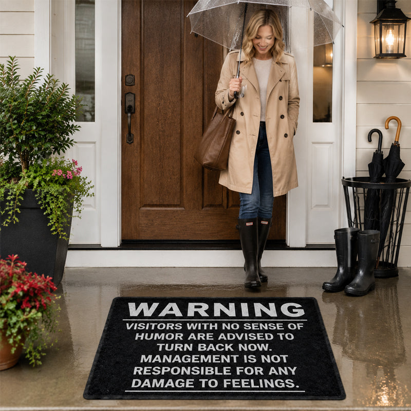 Warning Humor Doormat