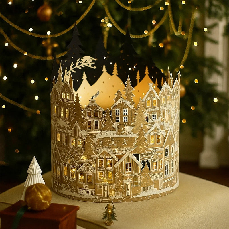 Winter town decorative lights