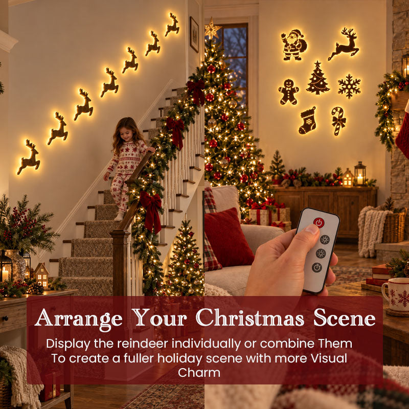 Christmas Glow Wall Silhouette Lights