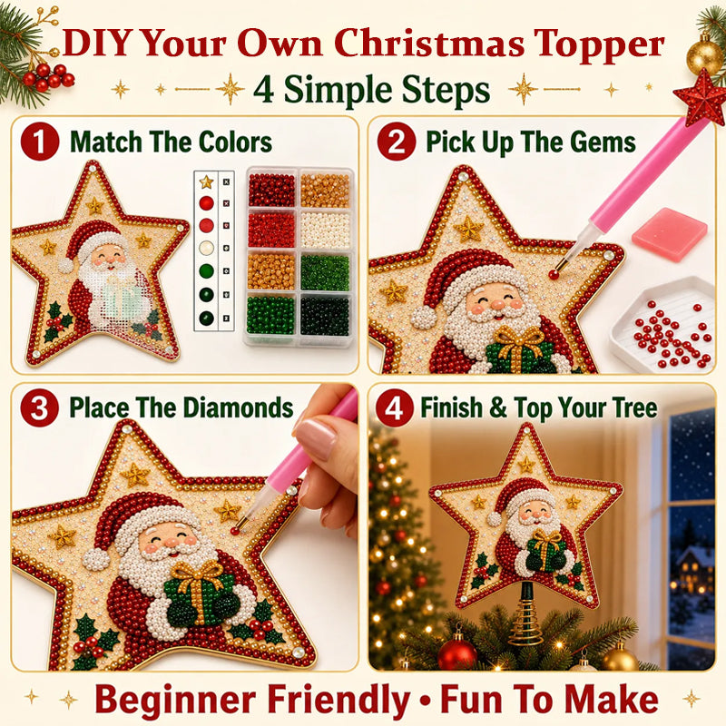 DIY Diamond Painting Christmas Tree Topper